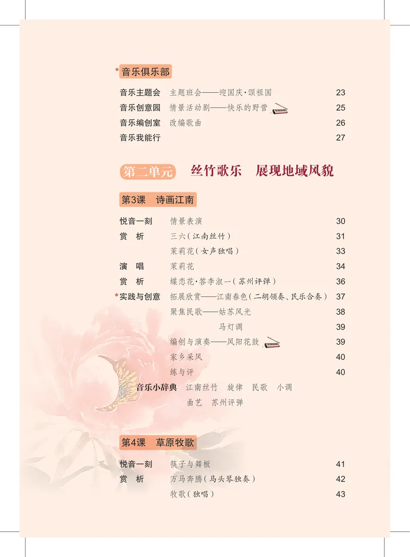《音乐七上（沪教版）2024秋_光塔笔记初中课本_初中音乐_沪教版》第6页预览