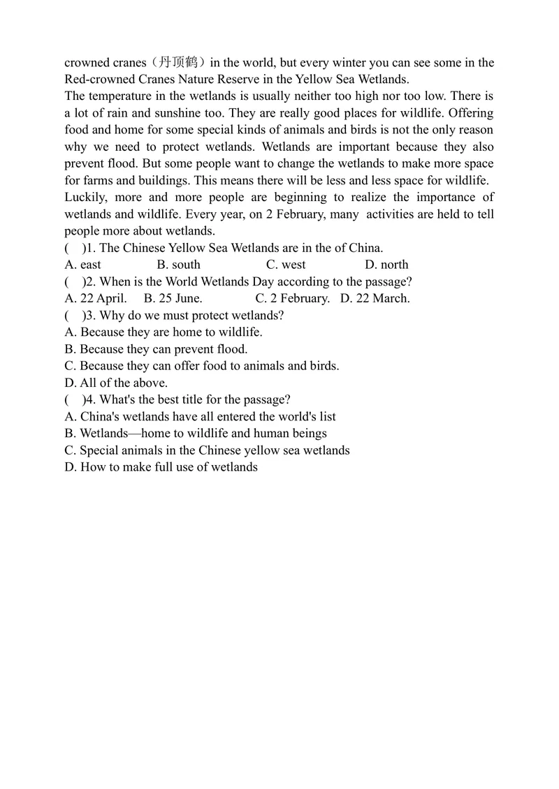 《Unit5SavetheendangeredanimalsPeriod2ReadingII&Listening同步练习_初中全科目同步习题+精品试卷（7-9年级）_25秋初中英语《同步习题+精品试卷》_初中英语（沪教牛津版）试卷_八年级下册》第2页预览