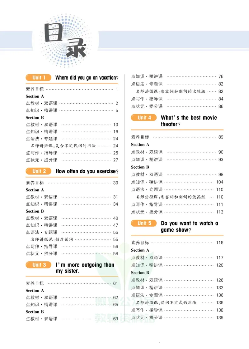 《状元大课堂八年级上册英语人教版正文_初中各科《状元大课堂导学案》_7-9上册_初中英语《状元大课堂》导学案》第4页预览