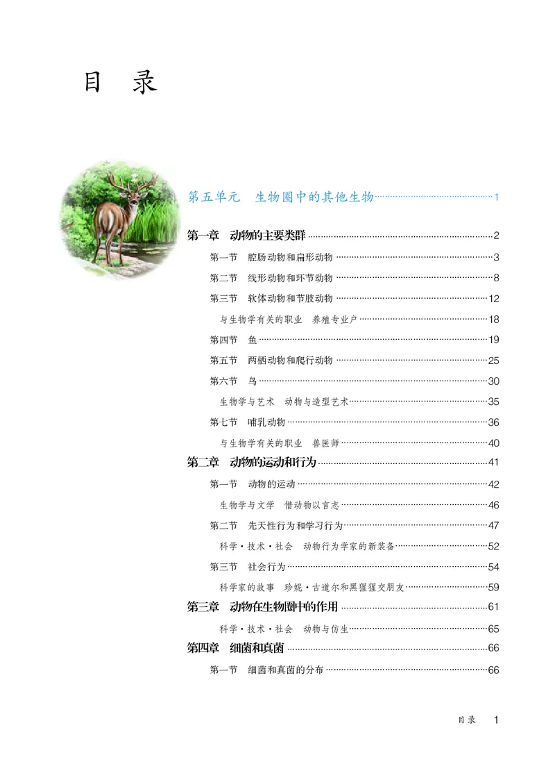 《生物学8年级上册（2024秋）_光塔笔记初中课本_初中生物学_人教版_初中生物8年级上册》第4页预览