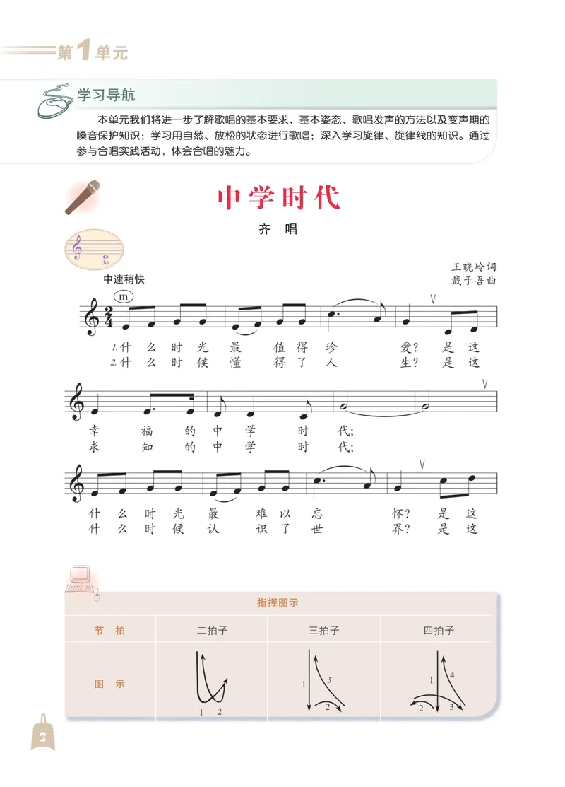 《（人音北京版）7年级上册_光塔笔记初中课本_初中音乐_北京版》第5页预览