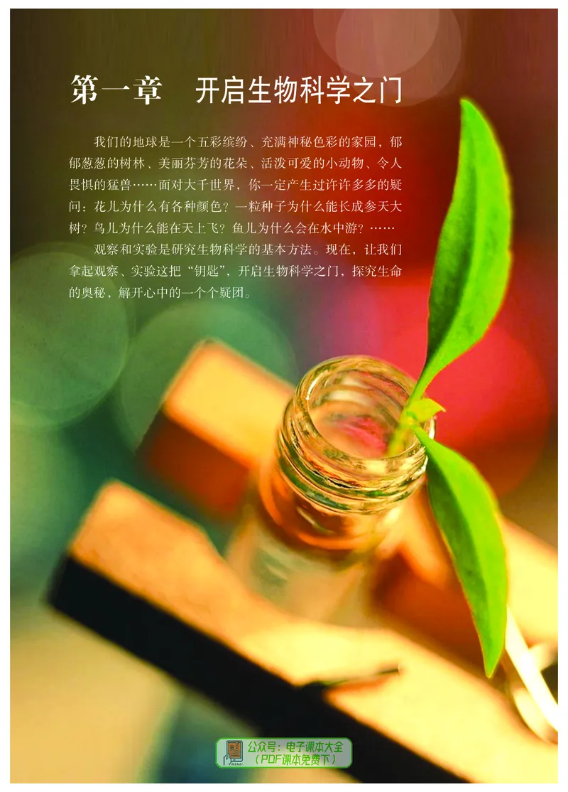 《河北少年儿童出版社生物学七年级上册_光塔笔记初中课本_初中生物学_冀少版》第8页预览