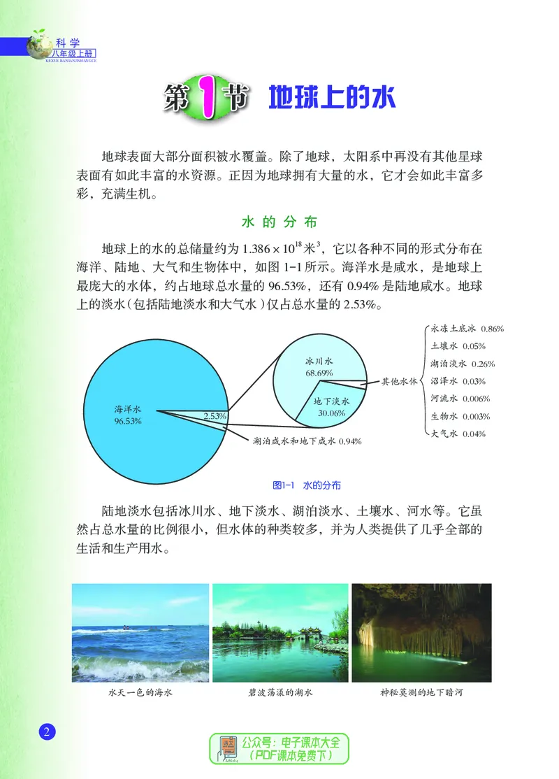 《浙江教育出版社科学8年级上册_光塔笔记初中课本_初中科学_浙教版》第9页预览
