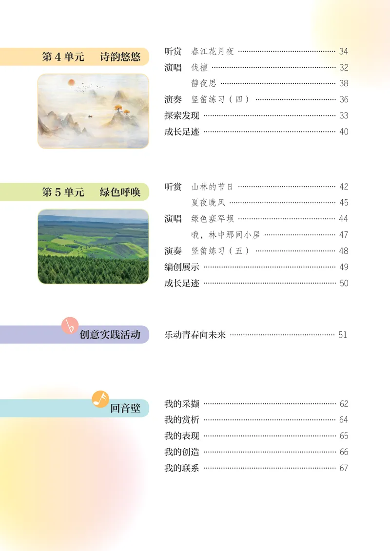 《音乐七下苏少版（2025春）简谱_光塔笔记初中课本_2025春新增教材合集_初中音乐7年级下册（2025春）》第6页预览
