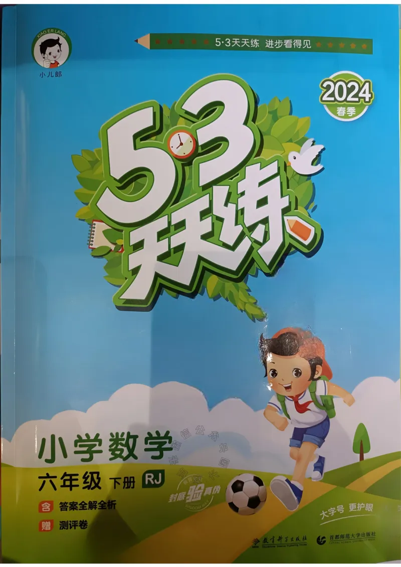 《018.24春人教版数学53天天练六年级下册（有答案）_小学1-6年级全科全套_1-6年级全科下册_六年级_其他补充资料_数学人教版资料》第1页预览