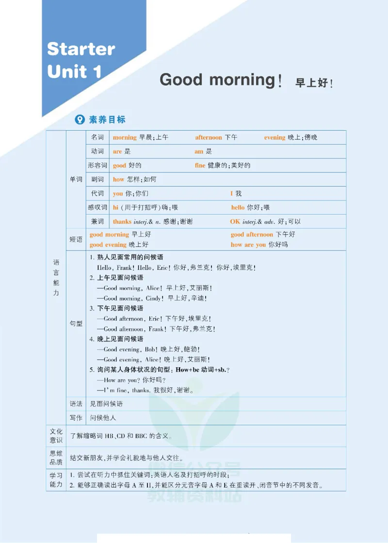《状元大课堂七年级上册英语人教版正文_初中各科《状元大课堂导学案》_7-9上册_初中英语《状元大课堂》导学案》第9页预览