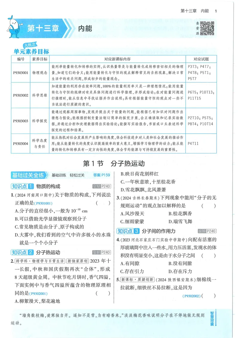 《53-初中同步-9全-物理人教版全练版_初中全科目同步习题+精品试卷（7-9年级）_25秋初中物理《同步习题+精品试卷》_初中物理试卷人教版_《53全练版》24秋》第9页预览