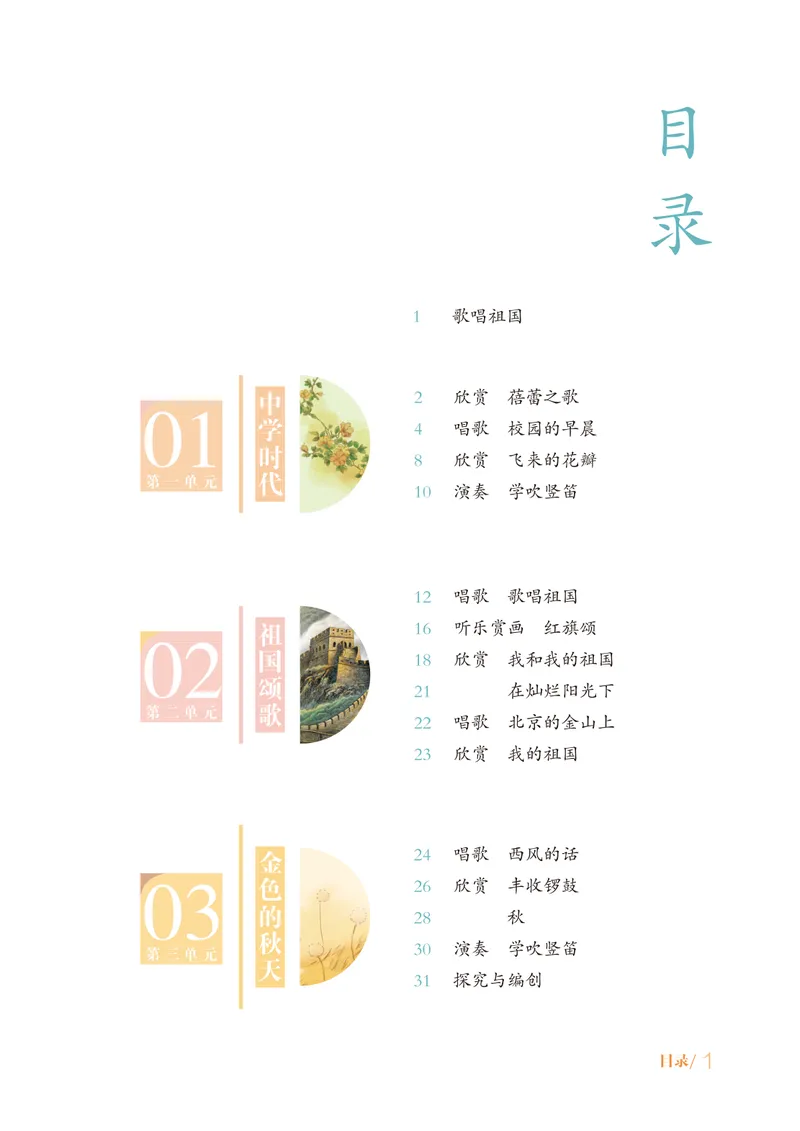 《音乐六上（鲁教版五四制）2024秋_光塔笔记初中课本_初中音乐_鲁教版五四制》第4页预览