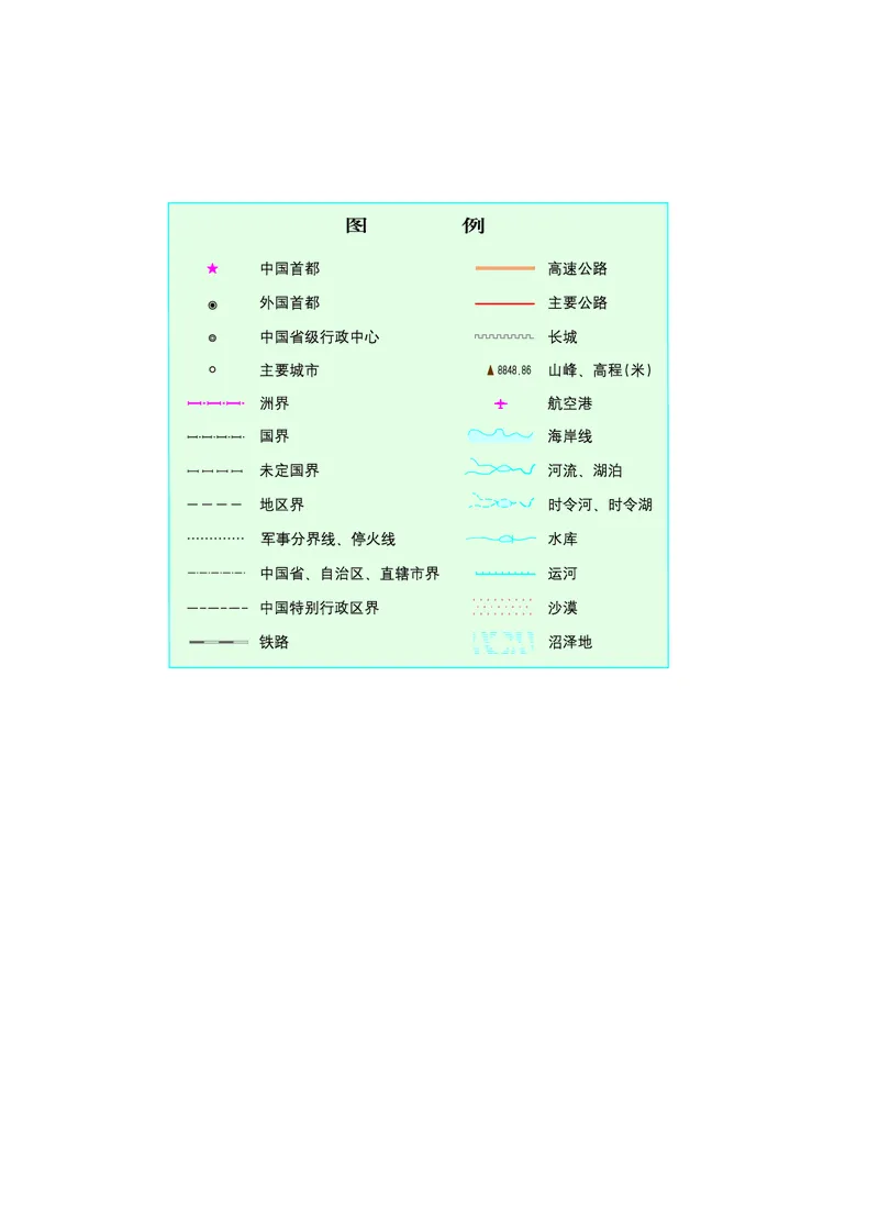 《地理八年级下册_光塔笔记初中课本_初中地理_晋教版》第4页预览