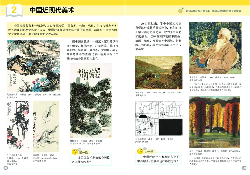 《美术八上（浙美版）2025秋_光塔笔记初中课本_初中美术_浙美版》第9页预览