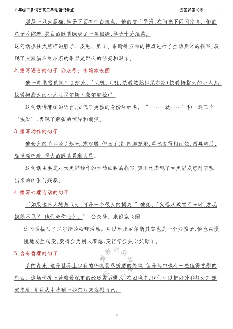 《014.24春语文六年级下册第二单元知识盘点九大专项_小学1-6年级全科全套_1-6年级全科下册_六年级_其他补充资料_语文资料》第4页预览
