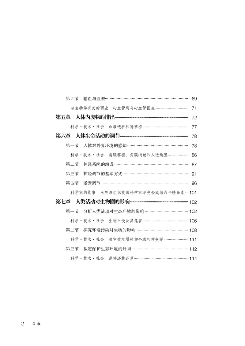 《生物七下人教版（2024春）_光塔笔记初中课本_初中生物学_人教版_初中生物7年级下册》第5页预览
