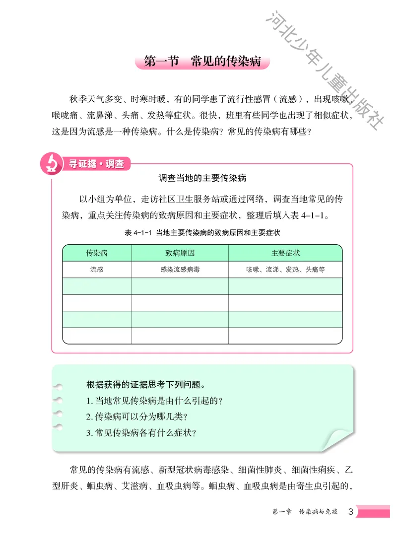 《生物八上冀少版（2025秋）_光塔笔记初中课本_初中生物学_冀少版》第10页预览