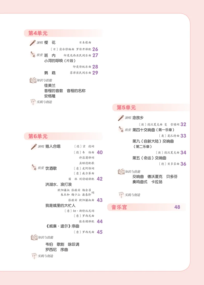 《（人音北京版）8年级下册_光塔笔记初中课本_初中音乐_北京版》第4页预览
