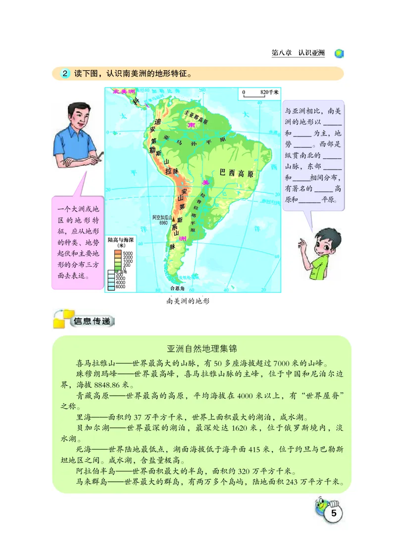 《地理七年级下册_光塔笔记初中课本_初中地理_晋教版》第9页预览