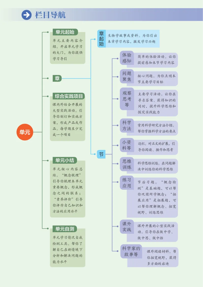 《生物六上鲁科版五四制（2024秋）_光塔笔记初中课本_初中生物学_鲁科版五四制》第7页预览