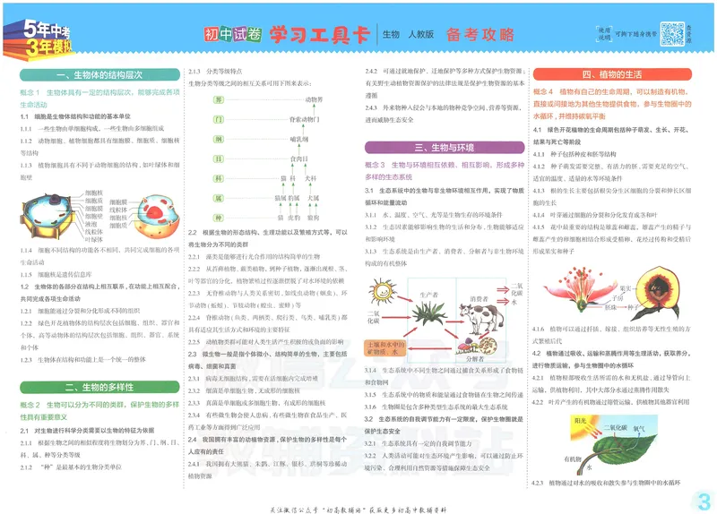 《53初中试卷8年级下册生物_初中全科目同步习题+精品试卷（7-9年级）_25秋初中生物《同步习题+精品试卷》_初中生物试卷（人教版）_《53初中试卷》2025春_7-8下册》第5页预览