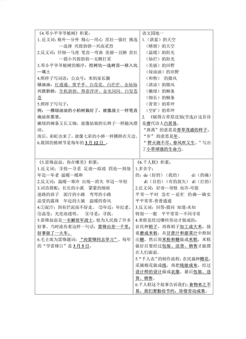《014.24春二年级下册语文课课贴（第二版）公众号：米妈家长圈_小学1-6年级全科全套_1-6年级全科下册_二年级_其他补充资料_语文资料》第2页预览