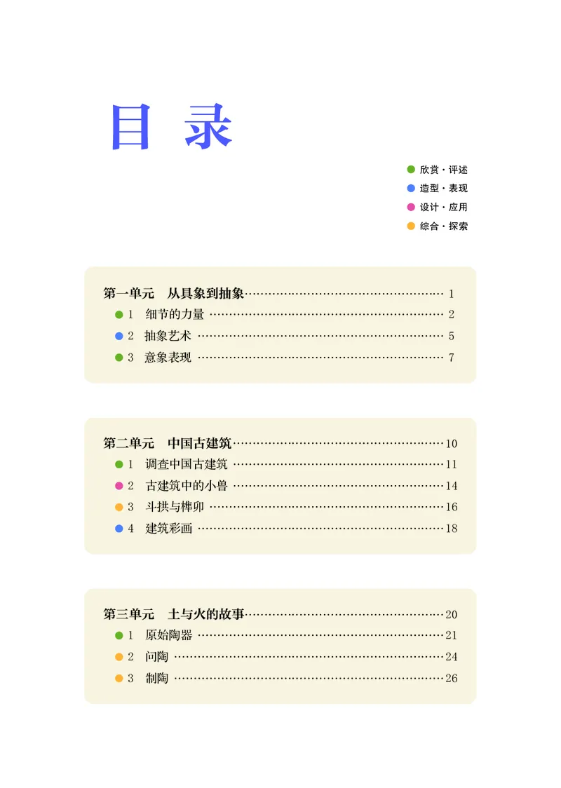 《美术八上（辽海版）2025秋_光塔笔记初中课本_初中美术_辽海版》第5页预览