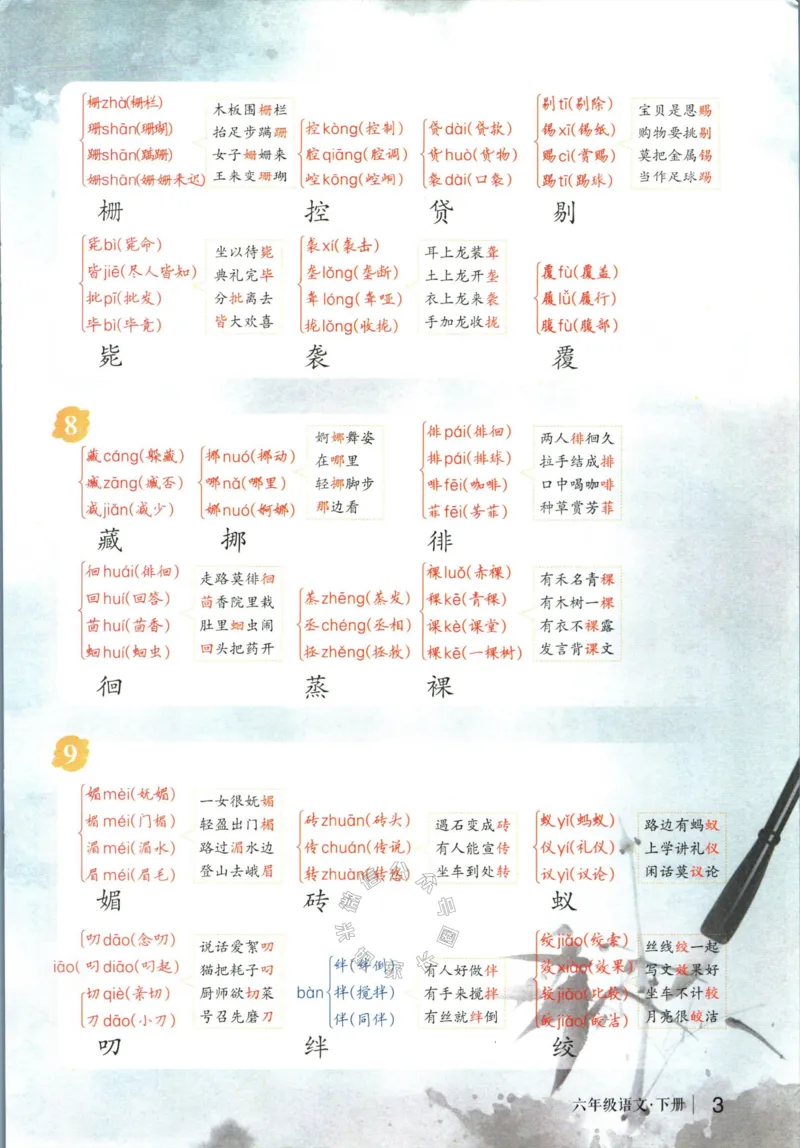《017.语文状元笔记六年级下册_小学1-6年级全科全套_1-6年级全科下册_六年级_其他补充资料_语文资料》第9页预览