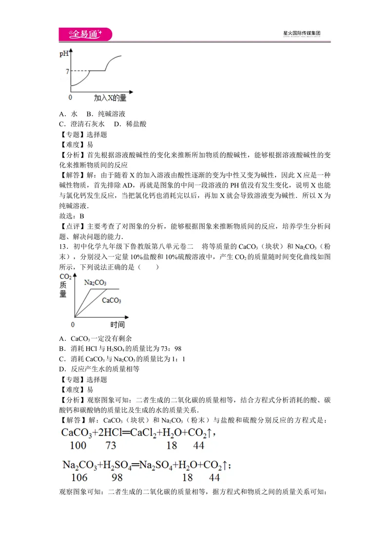 《初中化学九年级下鲁教版第八单元卷二_初中全科目同步习题+精品试卷（7-9年级）_25秋初中化学《同步习题+精品试卷》_初中化学（鲁教版）试卷_同步试题资源包（9B）》第6页预览