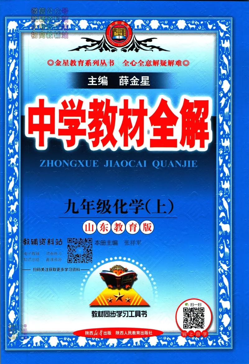 《中学教材全解九年级上册化学鲁教版_初中《教材全解》7-9年级上下册_初中化学《中学教材全解》9年级上下册》第1页预览
