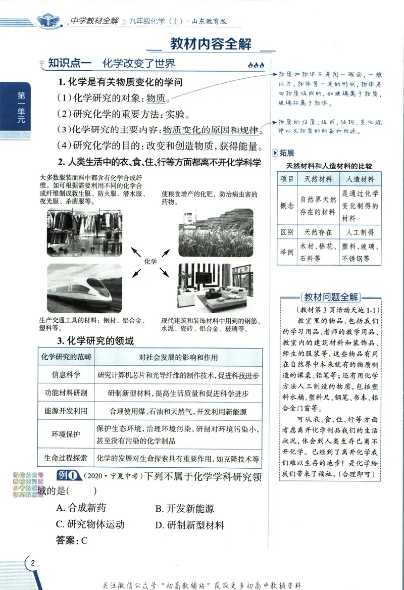 《中学教材全解九年级上册化学鲁教版_初中《教材全解》7-9年级上下册_初中化学《中学教材全解》9年级上下册》第10页预览