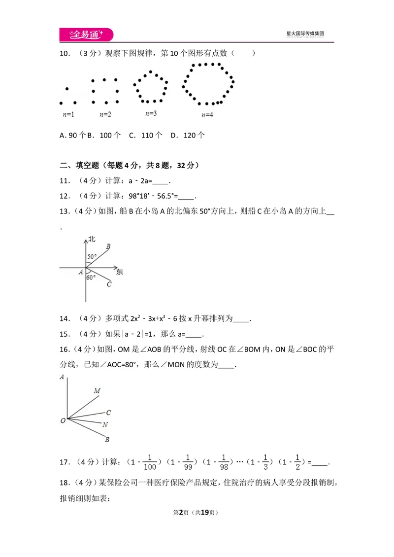 《人教版七年级上册期末试卷（1）_初中全科目同步习题+精品试卷（7-9年级）_25秋初中数学《同步习题+精品试卷》_初中数学人教版试卷_初中数学人教版7-9年级上册_《同步试题》》第2页预览