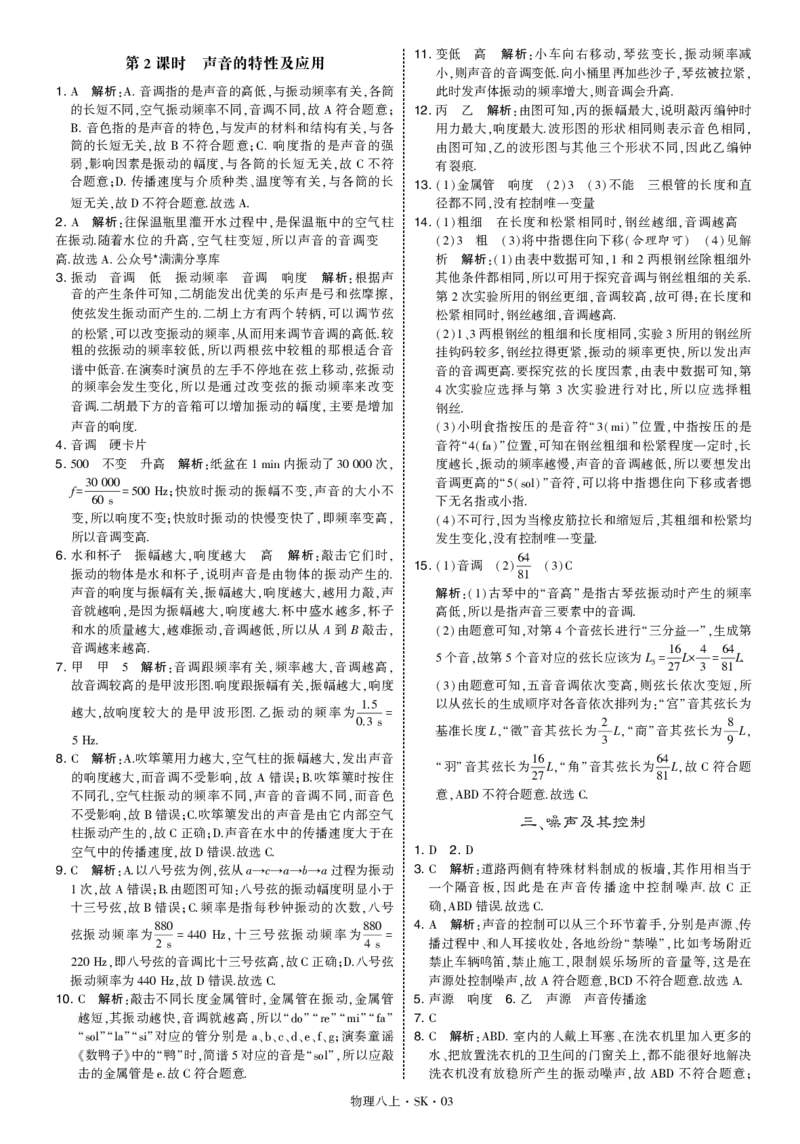 《25秋学霸题中题八上苏科详答_2026版初中《学霸题中题》8年级上册（英语、物理）(江苏+苏科)_2026版初中《学霸题中题》8年级上册（物理）（苏科版）》第3页预览