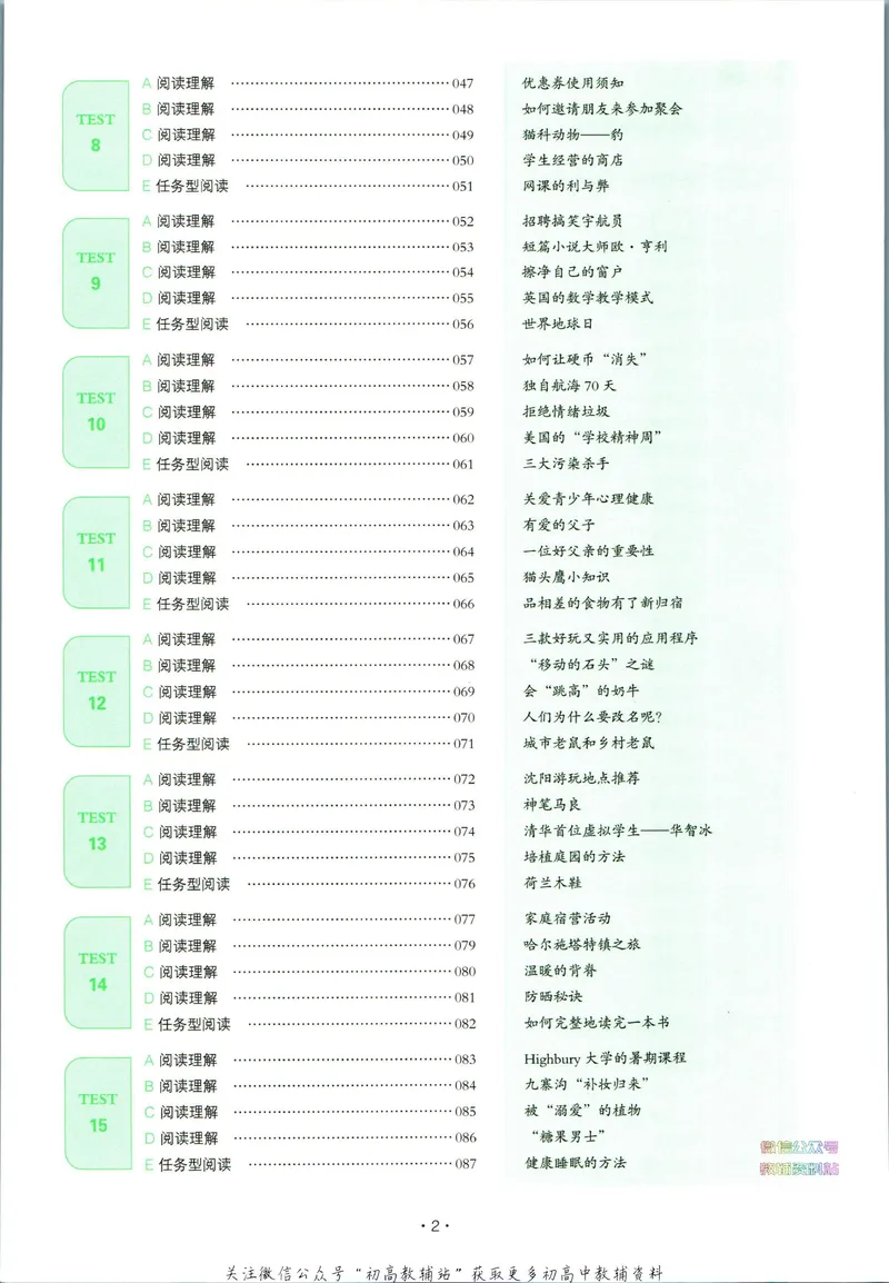 《一本英语阅读理解150篇8年级_初中全科目同步习题+精品试卷（7-9年级）_25秋初中英语《同步习题+精品试卷》_初中英语（人教版）试卷_初中英语7-9年级下册_《一本初中英语资料合集》》第6页预览