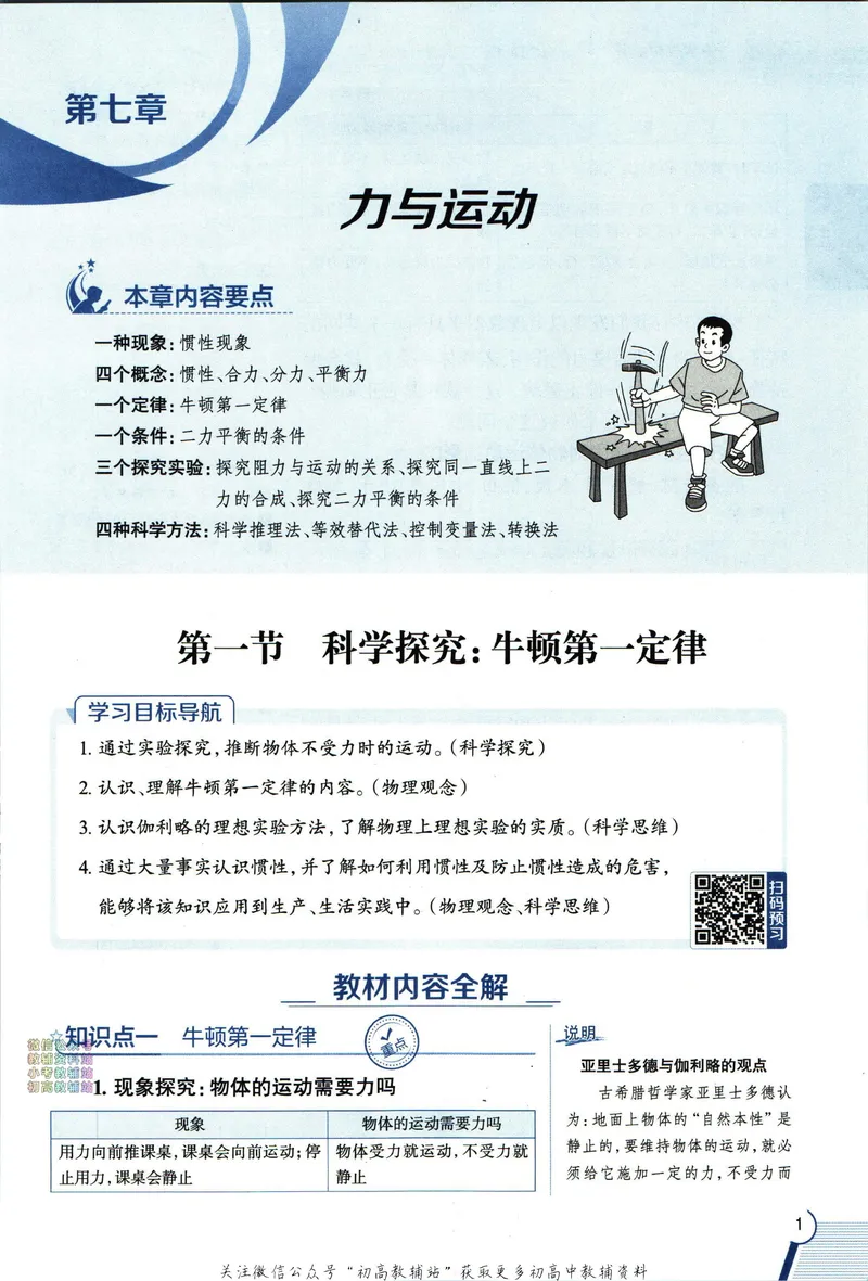《中学教材全解八年级下册物理沪科版_初中《教材全解》7-9年级上下册_初中物理《中学教材全解》8-9年级上下册》第9页预览