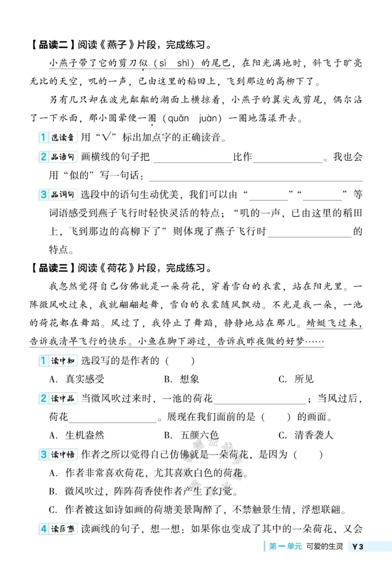 《028.24春典中点语文阅读提分法三年级下册（有答案）公众号：米妈家长圈_小学1-6年级全科全套_1-6年级全科下册_三年级_其他补充资料_语文资料》第6页预览
