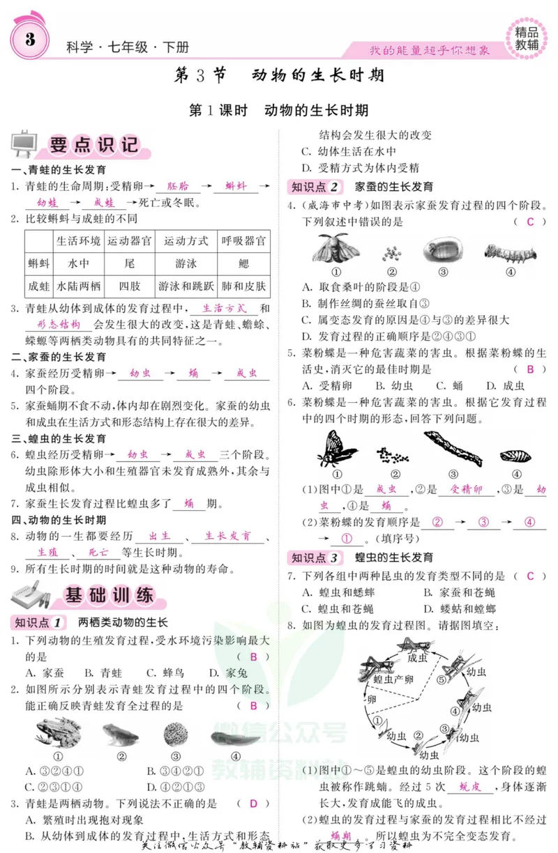 《《课堂内外》七年级下册科学浙教版B本教师用书_初中全科目同步习题+精品试卷（7-9年级）_25秋初中科学《同步习题+精品试卷》_《课堂内外》》第5页预览