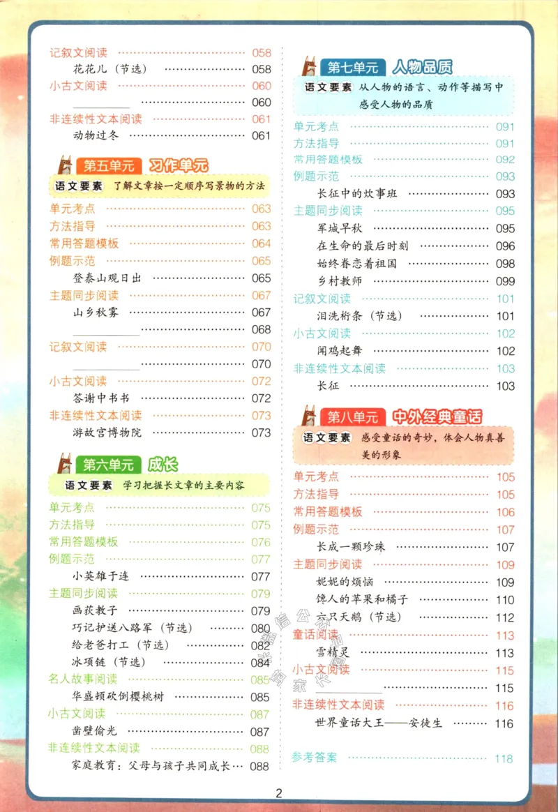 《021.开心教育阅读理解与答题模板四年级下册（有答案）公众号：米妈家长圈_小学1-6年级全科全套_1-6年级全科下册_四年级_其他补充资料_语文资料》第3页预览