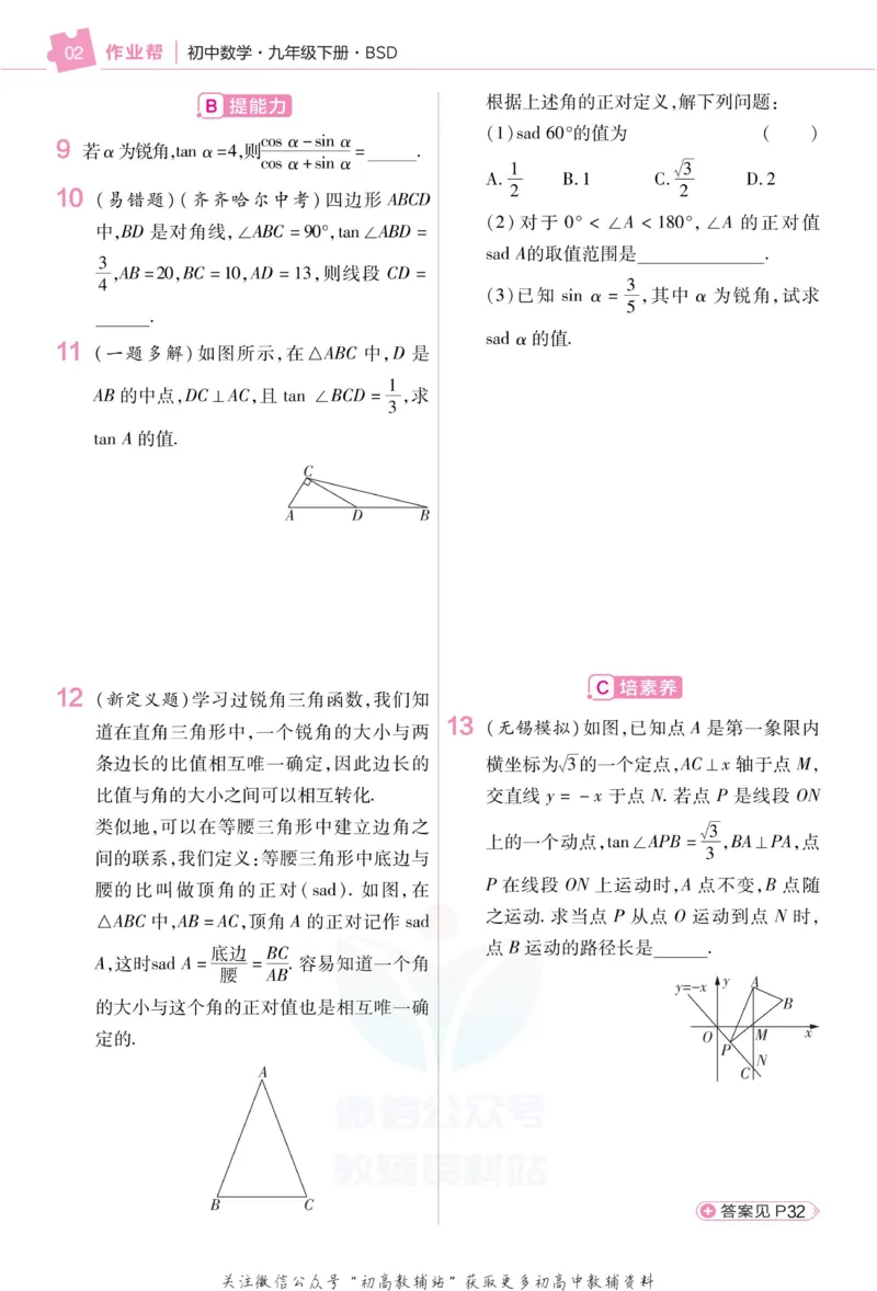 《教材帮9年级下册数学北师版作业帮_初中7-9年级《教材帮》_007教材帮-初中全科_初中教材帮7-9年级数学》第4页预览
