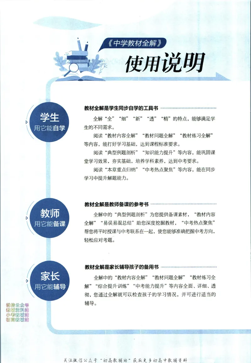《中学教材全解七年级下册生物北师版_初中《教材全解》7-9年级上下册_初中生物《中学教材全解》7-8年级上下册》第6页预览