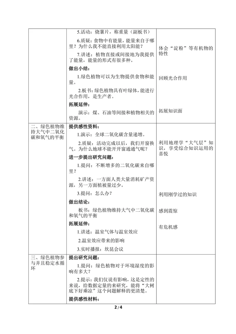 《《绿色植物在生物圈中的作用》教案_初中全科目同步习题+精品试卷（7-9年级）_25秋初中生物《同步习题+精品试卷》_初中生物试卷（冀少版）_《同步练习+教案学案》_八年级上册》第2页预览