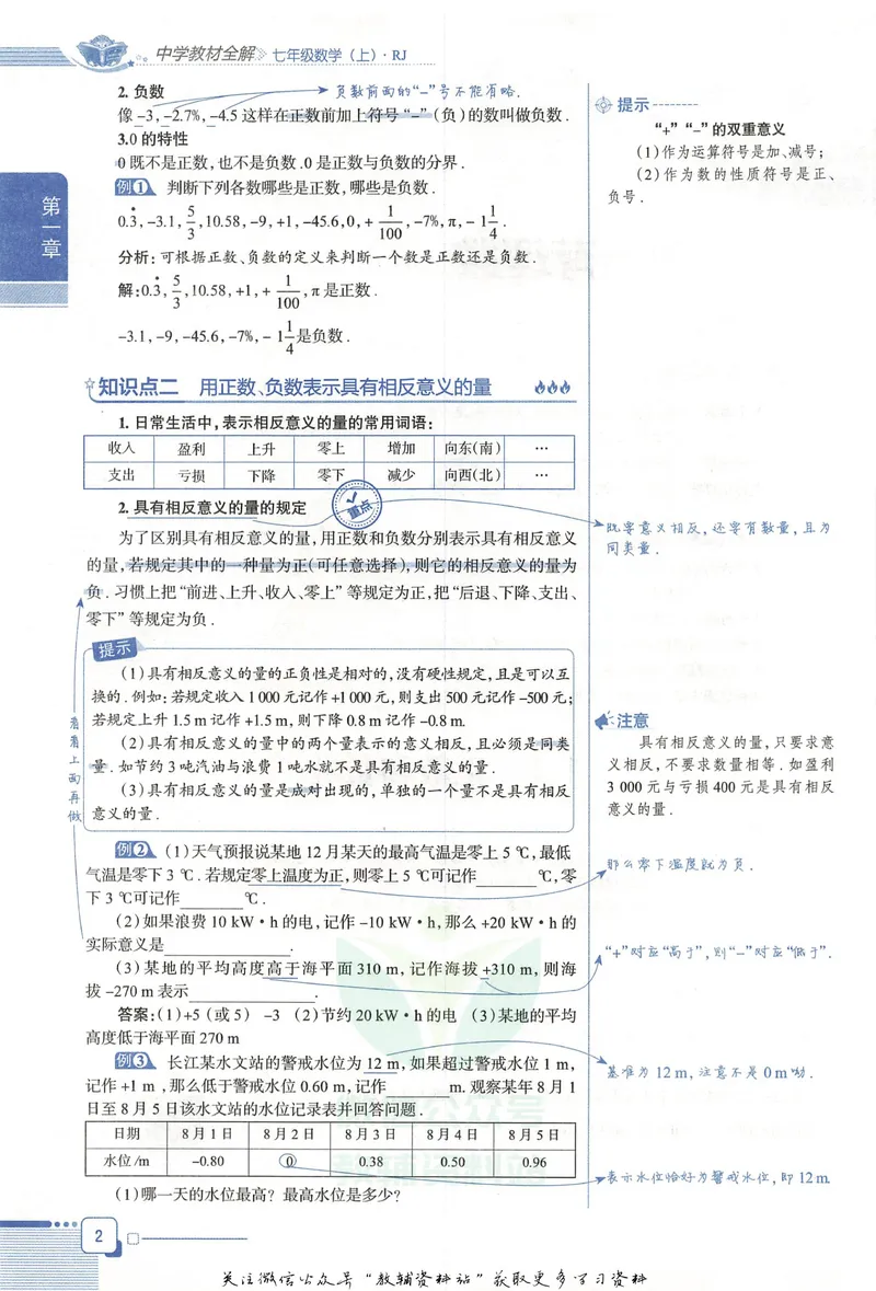 《中学教材全解七年级上册数学人教版_初中《教材全解》7-9年级上下册_初中数学《中学教材全解》7-9年级上下册_人教版》第10页预览