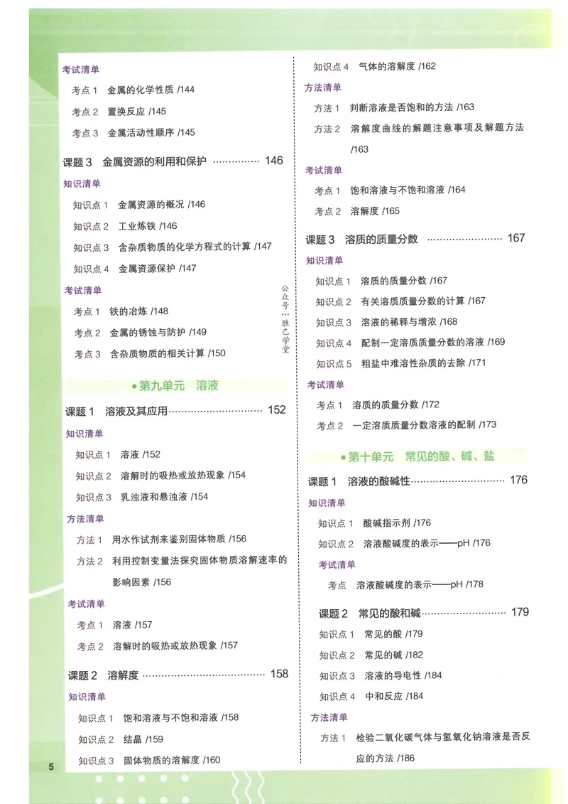 《2025版《53初中知识清单》化学_25版-初中全科《53知识清单》》第10页预览