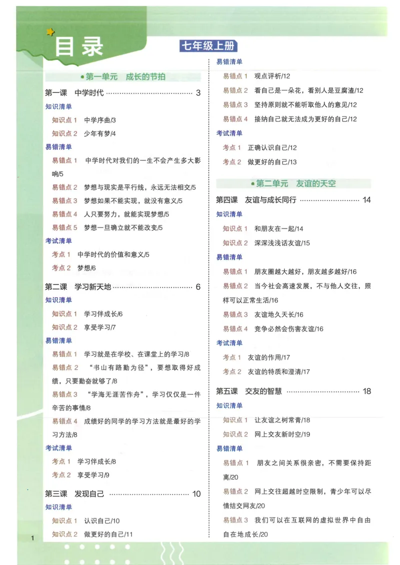 《2025版《53初中知识清单》道法_25版-初中全科《53知识清单》》第5页预览