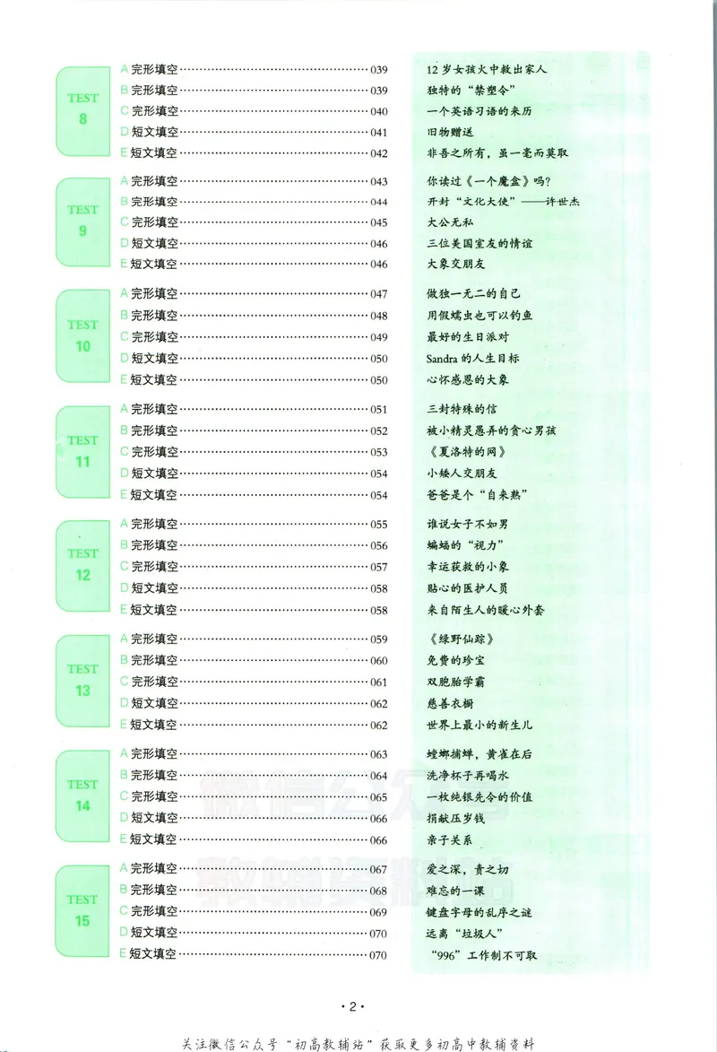 《一本英语完形填空150篇8年级_初中全科目同步习题+精品试卷（7-9年级）_25秋初中英语《同步习题+精品试卷》_初中英语（人教版）试卷_初中英语7-9年级下册_《一本初中英语资料合集》》第6页预览