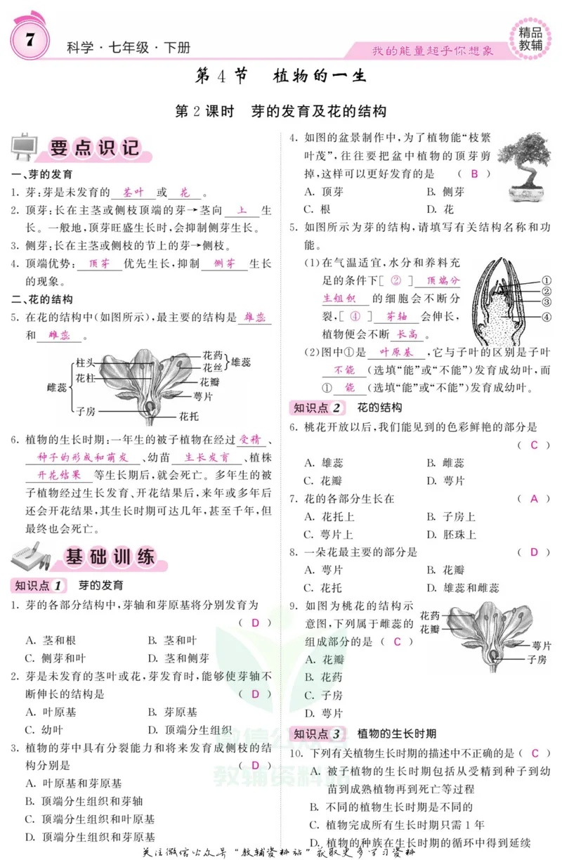 《《课堂内外》七年级下册科学浙教版A本教师用书_初中全科目同步习题+精品试卷（7-9年级）_25秋初中科学《同步习题+精品试卷》_《课堂内外》》第10页预览