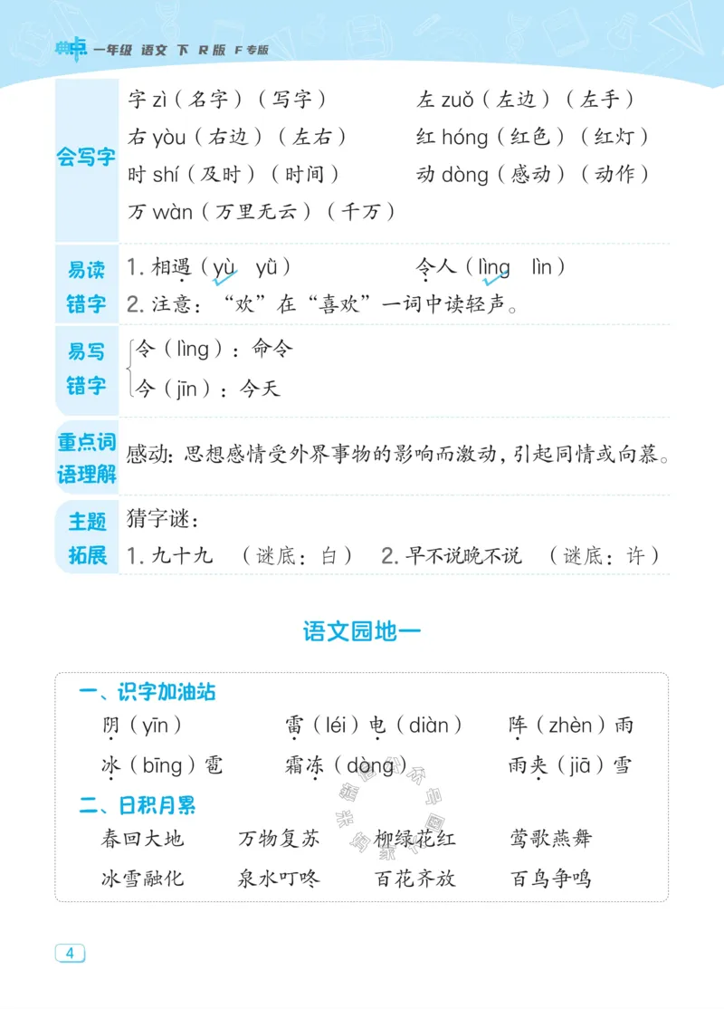 《022.24春典中点语文课堂重点笔记一年级下册_小学1-6年级全科全套_1-6年级全科下册_一年级_其他补充资料_语文资料》第6页预览