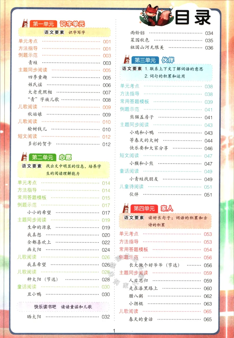 《020.开心教育阅读理解与答题模板一年级下册（有答案）_小学1-6年级全科全套_1-6年级全科下册_一年级_其他补充资料_语文资料》第2页预览