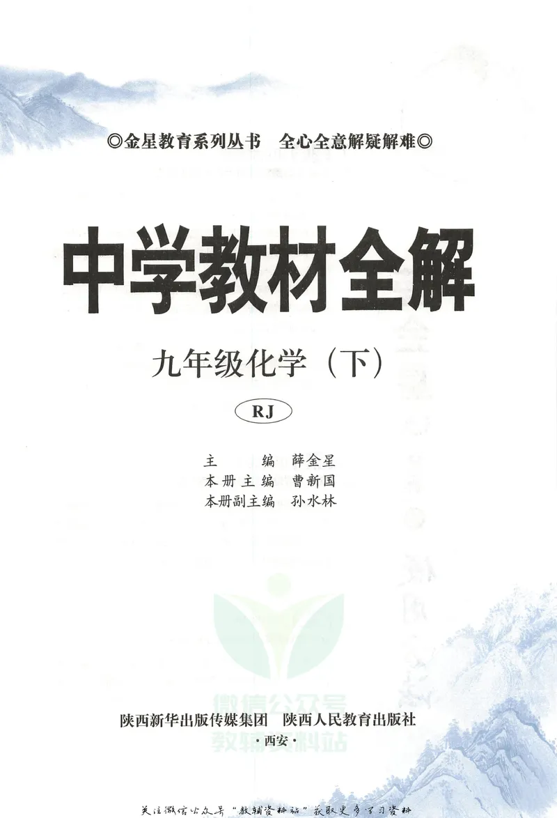 《中学教材全解九年级下册化学人教版_初中《教材全解》7-9年级上下册_初中化学《中学教材全解》9年级上下册》第5页预览