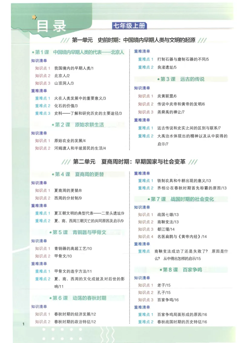 《2025版《53初中知识清单》历史_25版-初中全科《53知识清单》》第5页预览