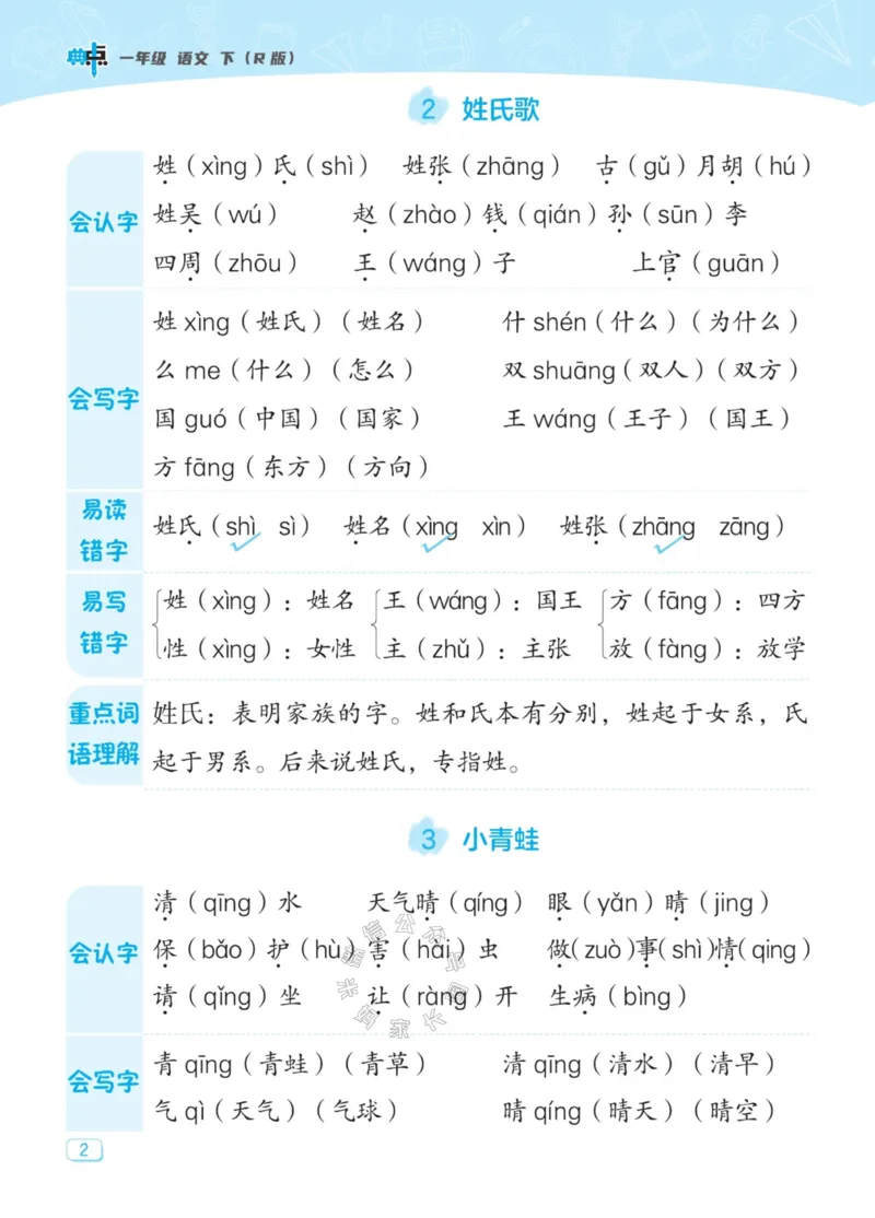 《030.24春典中点语文名师划重点一年级下册_小学1-6年级全科全套_1-6年级全科下册_一年级_其他补充资料_语文资料》第3页预览