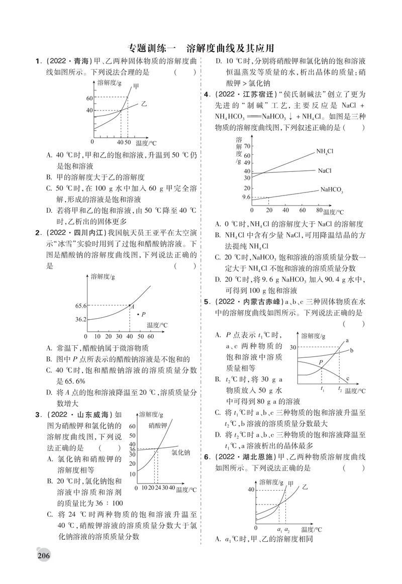 《中考大数据-化学-精练册正文_初中全科目同步习题+精品试卷（7-9年级）_25秋初中化学《同步习题+精品试卷》_初中化学（人教版）试卷_《中考大数据精练册》》第10页预览