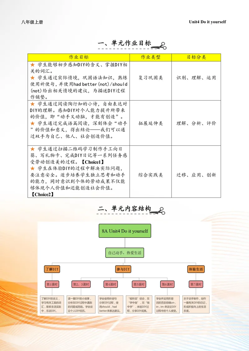《中学英语八年级上册Unit4Doityourself作业_0作业_初中全科目同步习题+精品试卷（7-9年级）_25秋初中英语《同步习题+精品试卷》_初中英语（译林版）试卷_《优秀作业单》_八年级》第2页预览