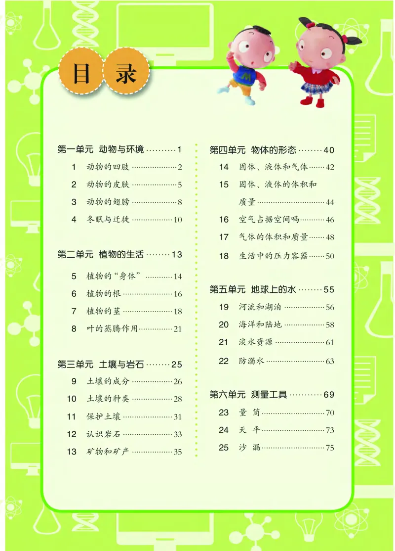 《03六制三上科学_小学1-6年级全科全套_2025更新专题（含教材）_寒假预复习必备资料2024新版小学教材电子版_小学科学_青岛版（无水印）_六制》第5页预览